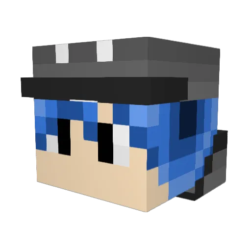 hsuwei Minecraft avatar head, 3D render