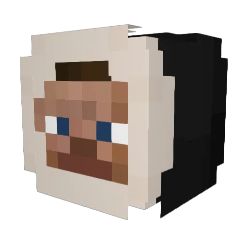 ht10391 Minecraft avatar head, 3D render