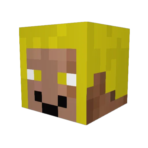 ht4224 Minecraft avatar head, 3D render