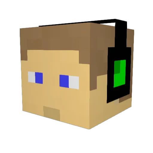 ht662003 Minecraft avatar head, 3D render