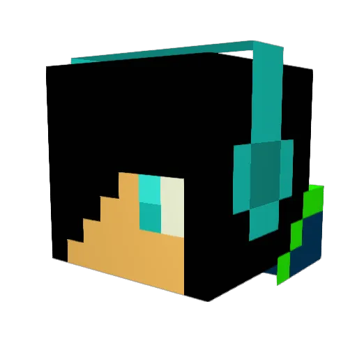 ht7860 Minecraft avatar head, 3D render