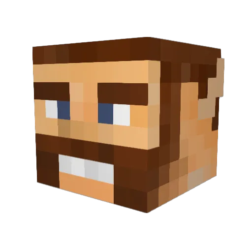 hteragon Minecraft avatar head, 3D render