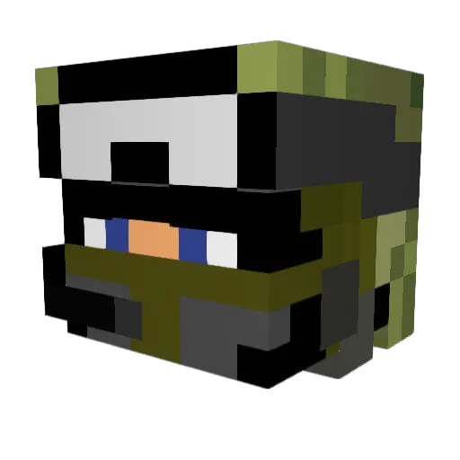 htesb Minecraft avatar head, 3D render