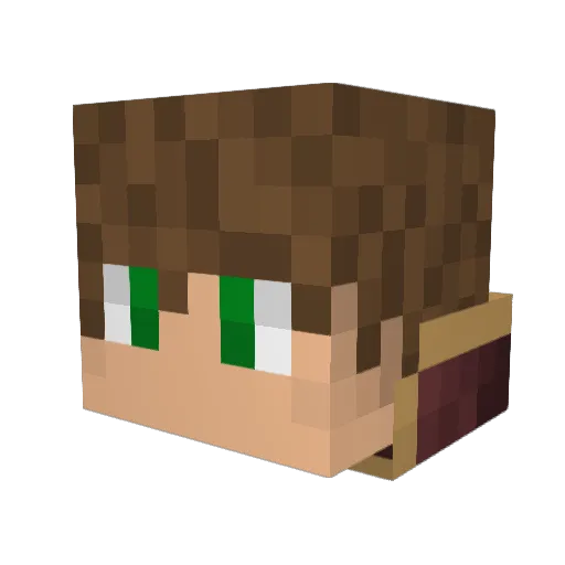 htissiez Minecraft avatar head, 3D render