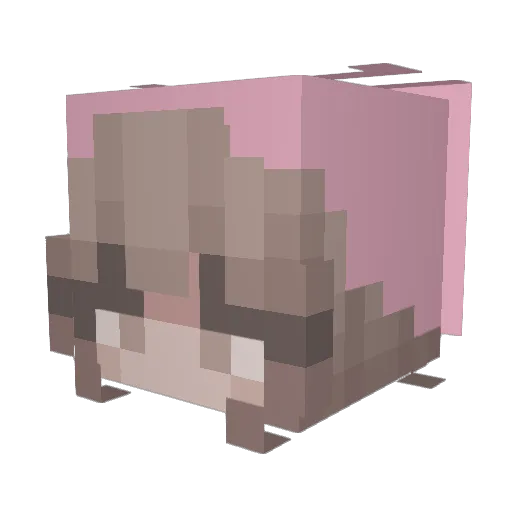 httpcindy Minecraft avatar head, 3D render