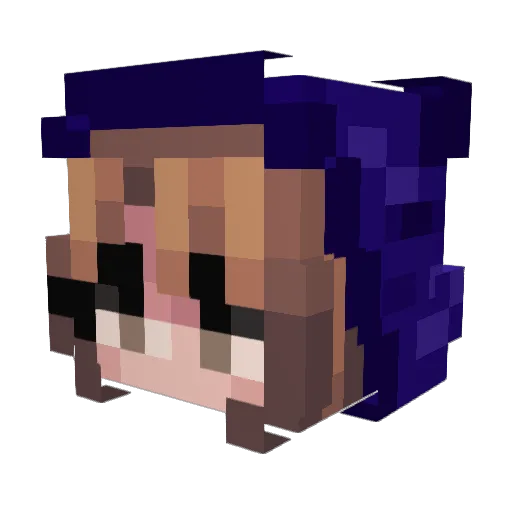 httpsneptune Minecraft avatar head, 3D render