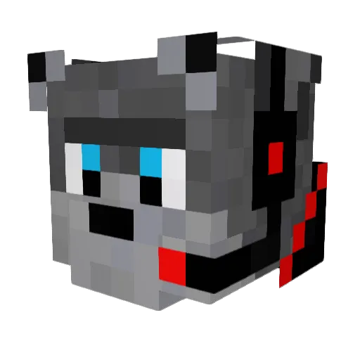hu4k Minecraft avatar head, 3D render