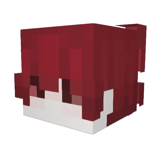 hu_er_ Minecraft avatar head, 3D render
