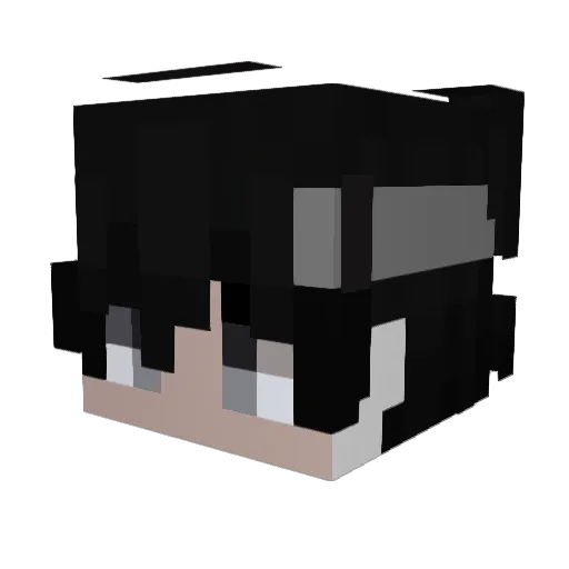 huadu Minecraft avatar head, 3D render