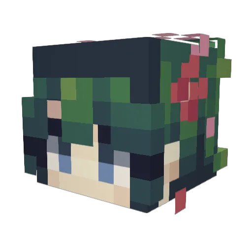 huahua114 Minecraft avatar head, 3D render