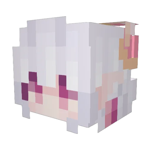 huamiao Minecraft avatar head, 3D render