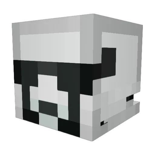 huandad Minecraft avatar head, 3D render