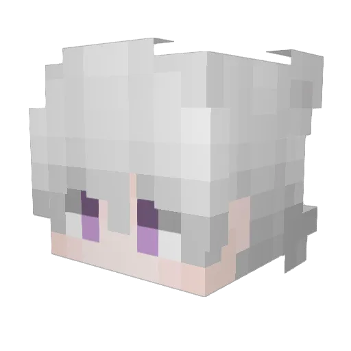 huang_ying Minecraft avatar head, 3D render