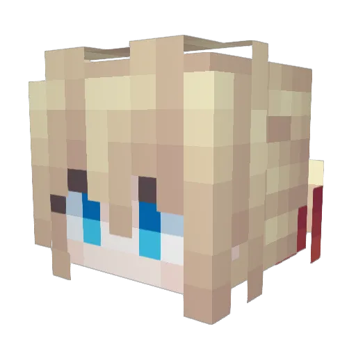 huangmohuihong Minecraft avatar head, 3D render