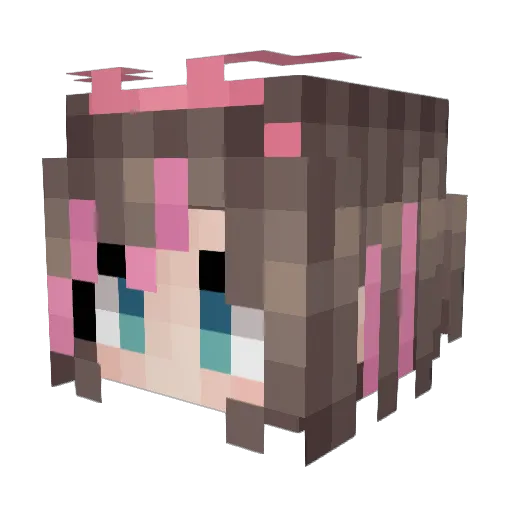 huangops Minecraft avatar head, 3D render