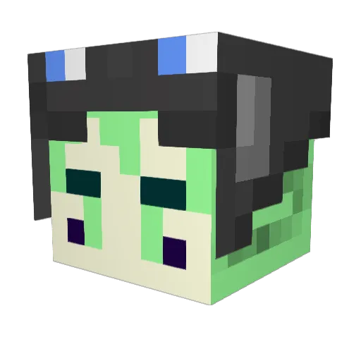 huangruibin Minecraft avatar head, 3D render