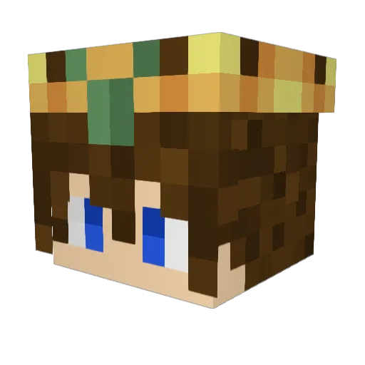 huanyu Minecraft avatar head, 3D render