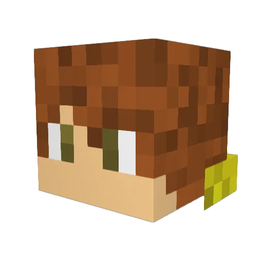 huaong Minecraft avatar head, 3D render