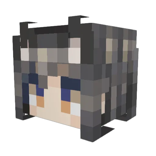 huapan Minecraft avatar head, 3D render