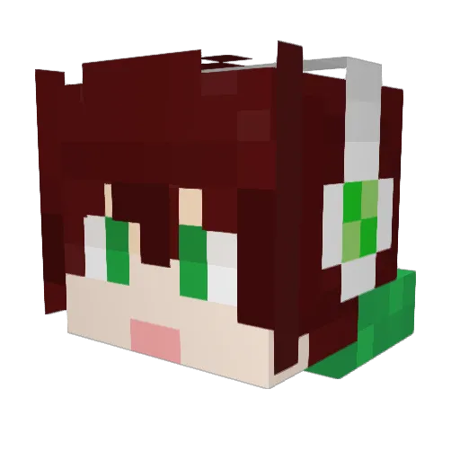 huarui5 Minecraft avatar head, 3D render