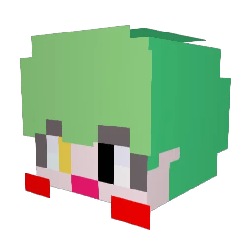 huawin Minecraft avatar head, 3D render