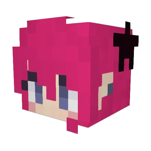 hubebe Minecraft avatar head, 3D render