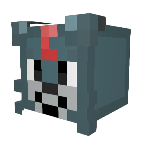 hubert14 Minecraft avatar head, 3D render