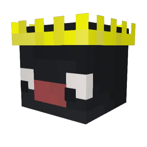 hubertas_ Minecraft avatar head, 3D render