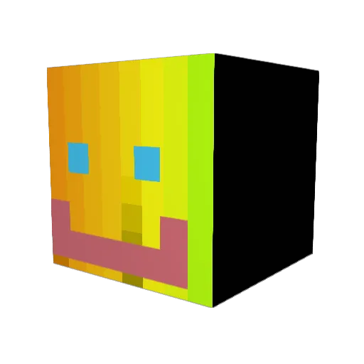 hubertor Minecraft avatar head, 3D render