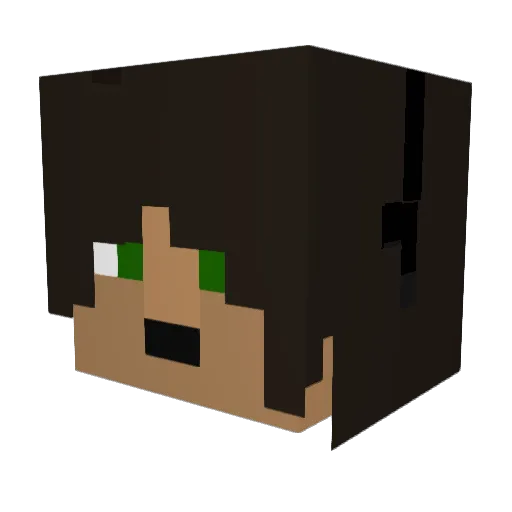 hubeson Minecraft avatar head, 3D render