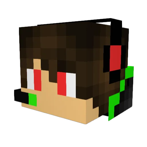 hubhub32 Minecraft avatar head, 3D render