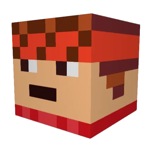 hubi12345 Minecraft avatar head, 3D render