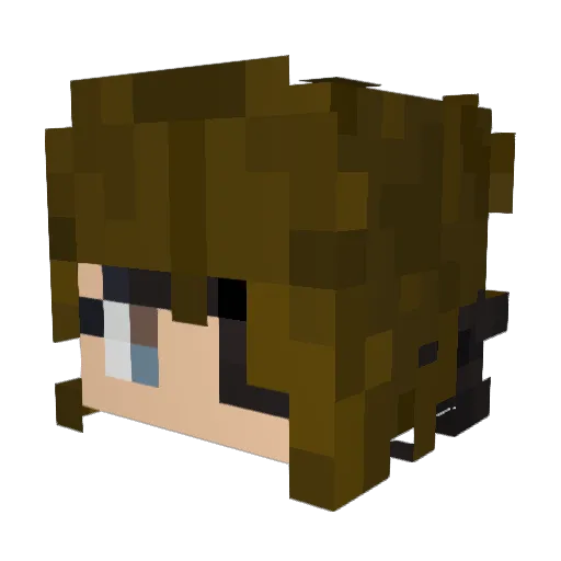 hubterchan Minecraft avatar head, 3D render