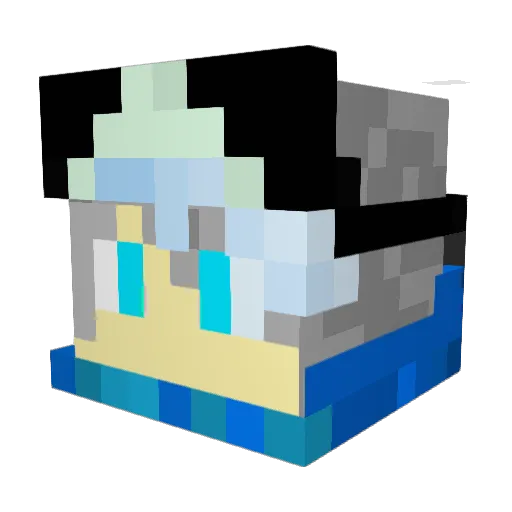 hucboss Minecraft avatar head, 3D render