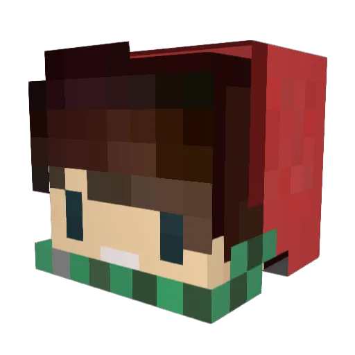 huchi13 Minecraft avatar head, 3D render