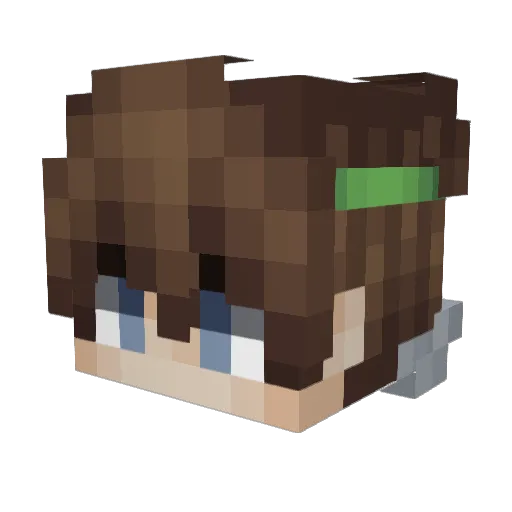 hudjubALT Minecraft avatar head, 3D render