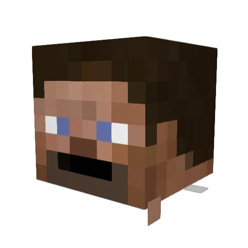 hududan Minecraft avatar head, 3D render