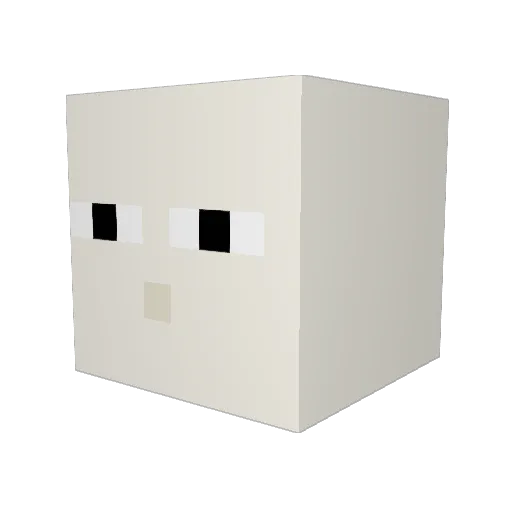 hueeeeeee Minecraft avatar head, 3D render