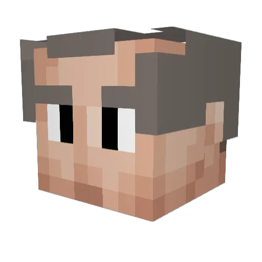 hueyeuh Minecraft avatar head, 3D render