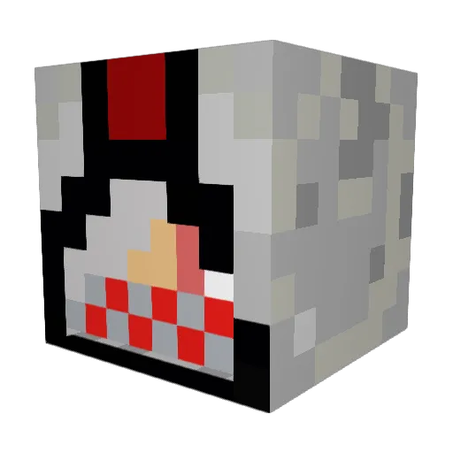 hufehufe Minecraft avatar head, 3D render