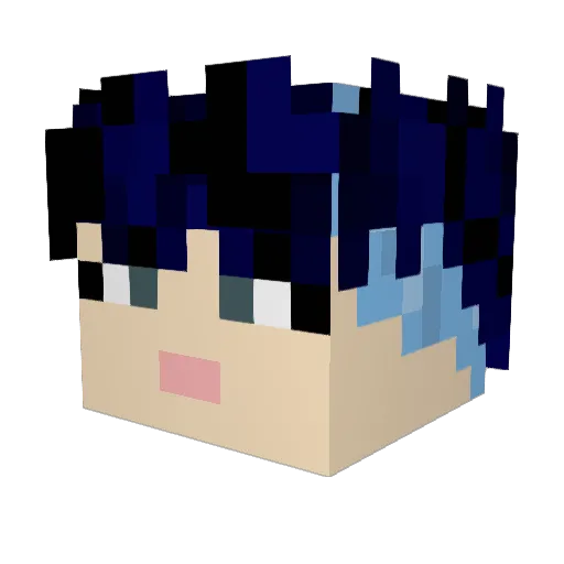 huffle1puff Minecraft avatar head, 3D render