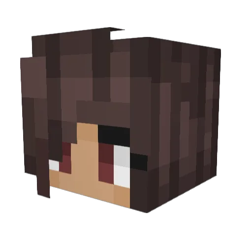 hufflepffs Minecraft avatar head, 3D render