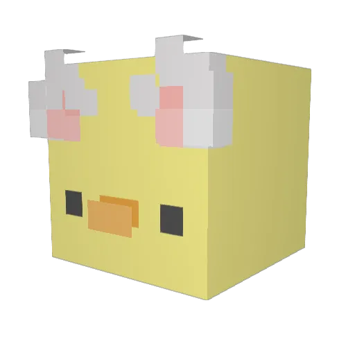hufflynch Minecraft avatar head, 3D render