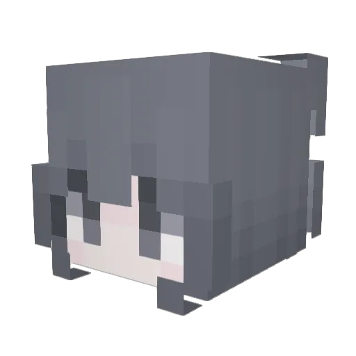 hufly Minecraft avatar head, 3D render
