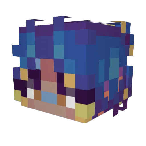 hugal33 Minecraft avatar head, 3D render