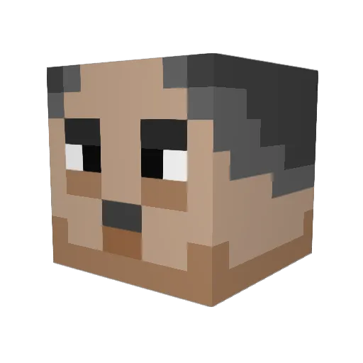 hugarzio Minecraft avatar head, 3D render