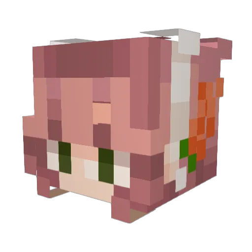 hugbuddy4 Minecraft avatar head, 3D render