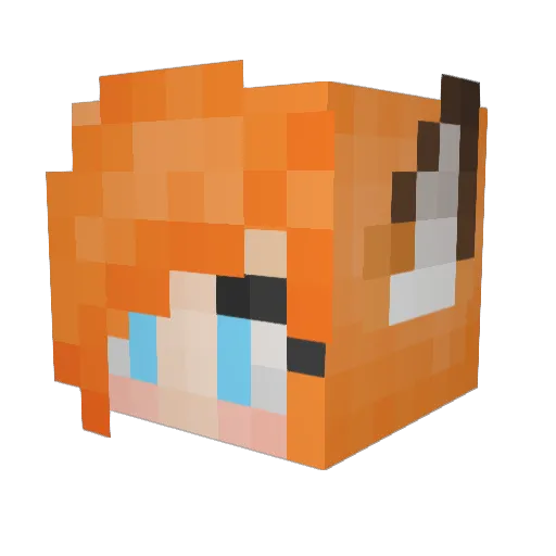 hugeblorps Minecraft avatar head, 3D render