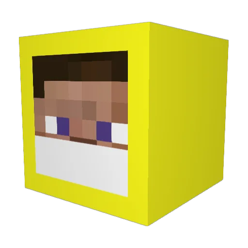 hugecmi Minecraft avatar head, 3D render