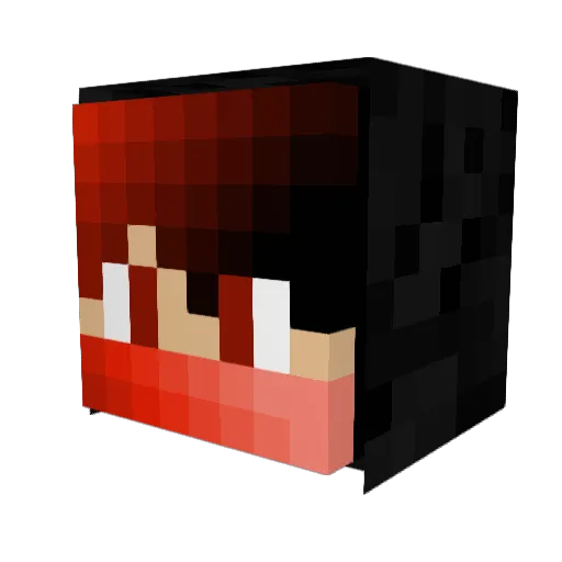 hugge080421 Minecraft avatar head, 3D render